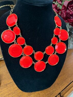 Kate Spade pinkish orange Multi-Circle Statement Necklace - Women Jewelry